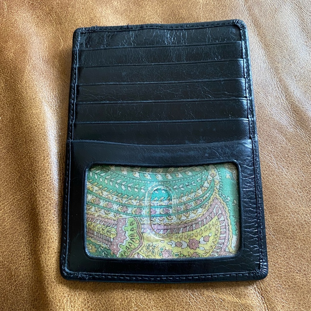 HOBO International Black Euro Slide Soft Leather Carte Card Case